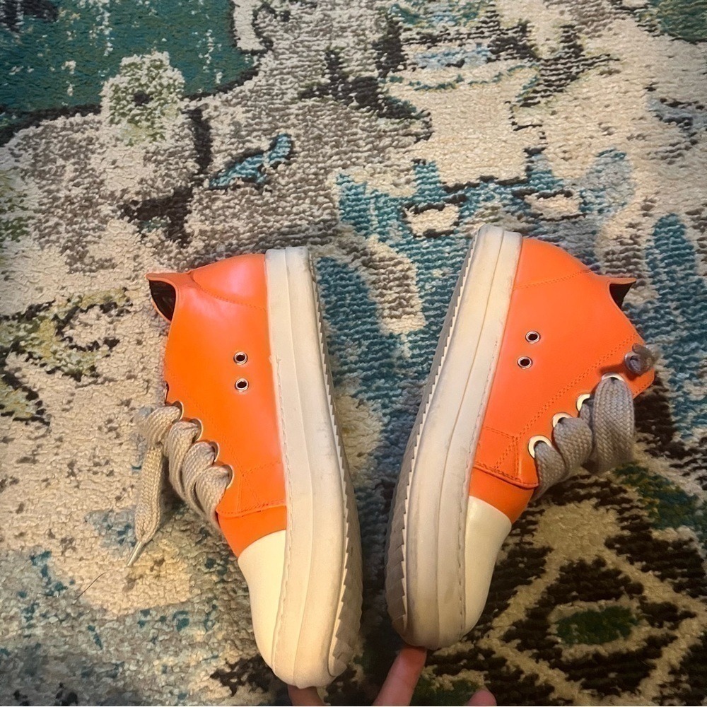 Orange bowling trendy sneakers - Picture 4 of 9